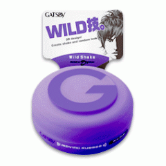 Gatsby Moving Rubber Wild Shake (Purple) Hair Wax 80g